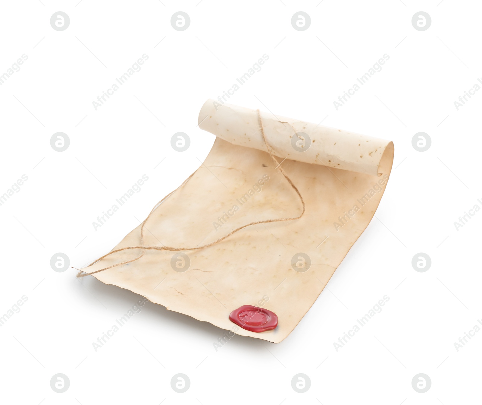 Sheet of old paper isolated on white Photo of Sheet of old paper isolated on white