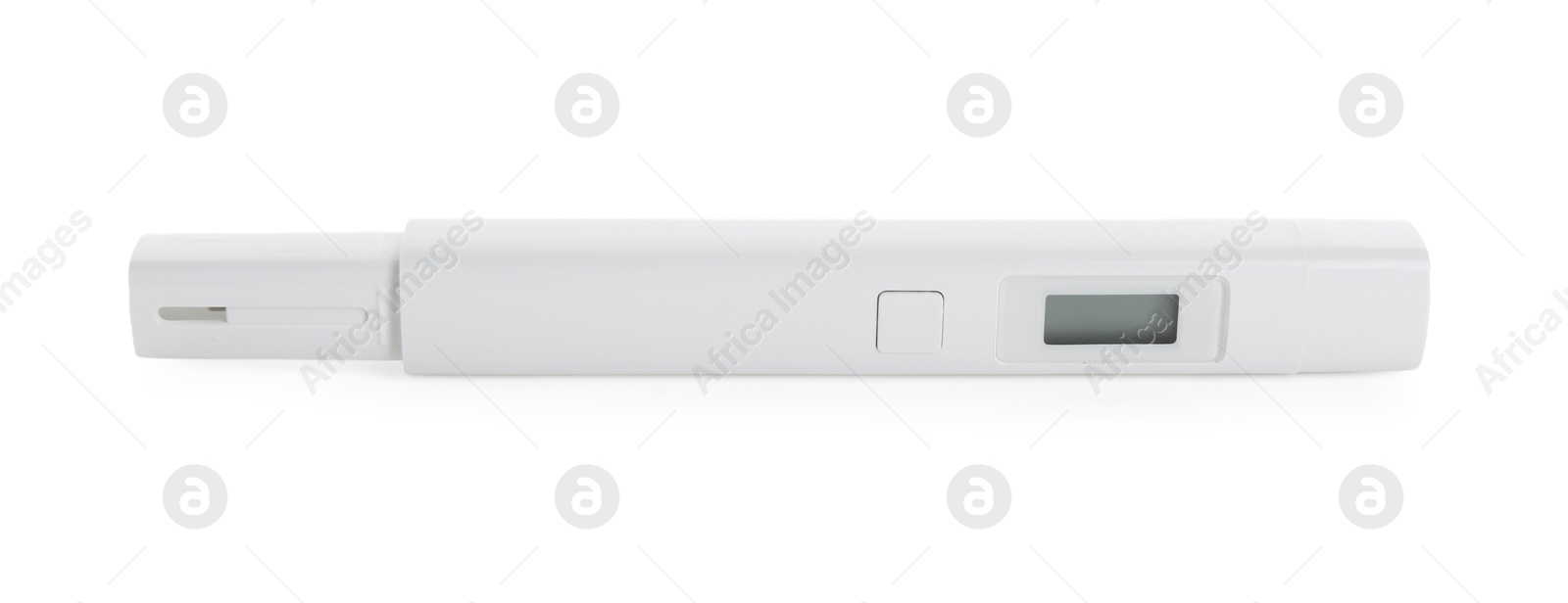 One modern nitrate tester isolated on white Photo of One modern nitrate tester isolated on white