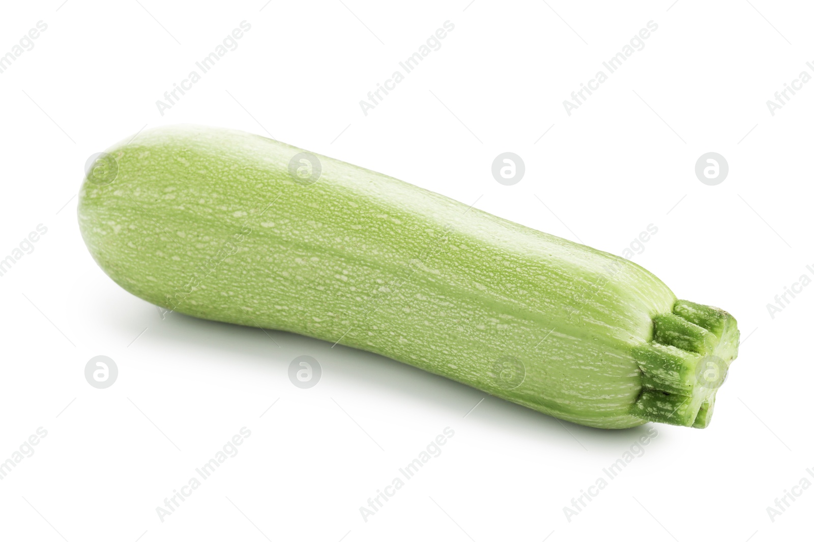 Photo of One fresh ripe zucchini isolated on white