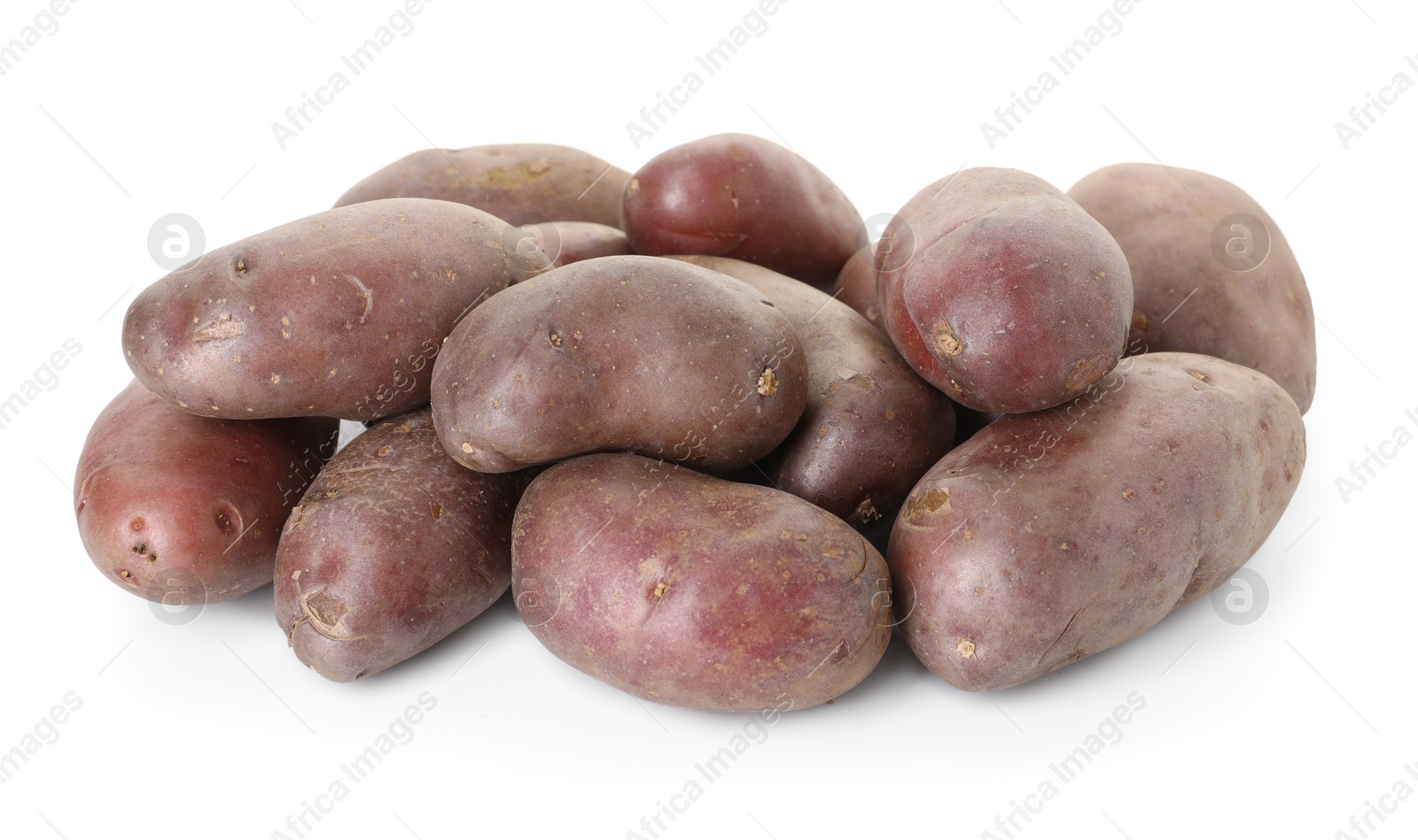 Photo of Fresh ripe red potatoes isolated on white
