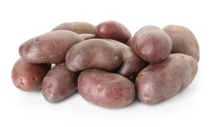 Photo of Fresh ripe red potatoes isolated on white