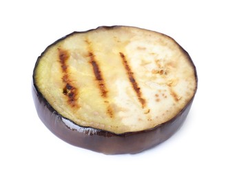 Photo of Grilled slice of eggplant isolated on white