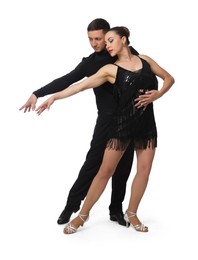 Photo of Couple of professional dancers on white background