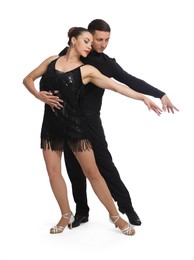 Photo of Couple of professional dancers on white background