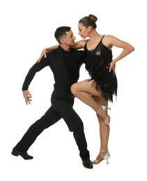 Photo of Couple of professional dancers on white background