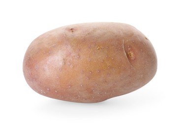Photo of One fresh ripe potato isolated on white