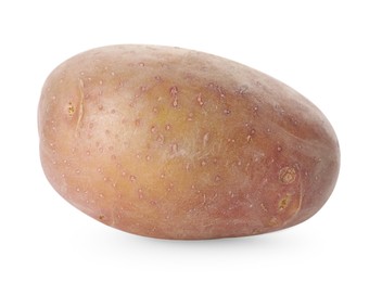Photo of One fresh ripe potato isolated on white