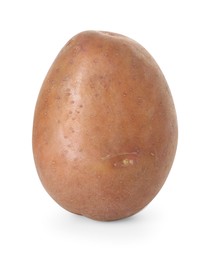 Photo of One fresh ripe potato isolated on white