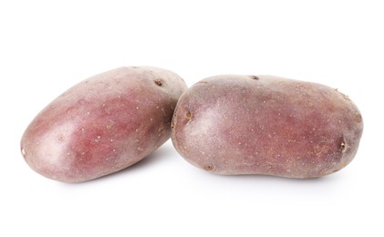 Photo of Fresh ripe red potatoes isolated on white