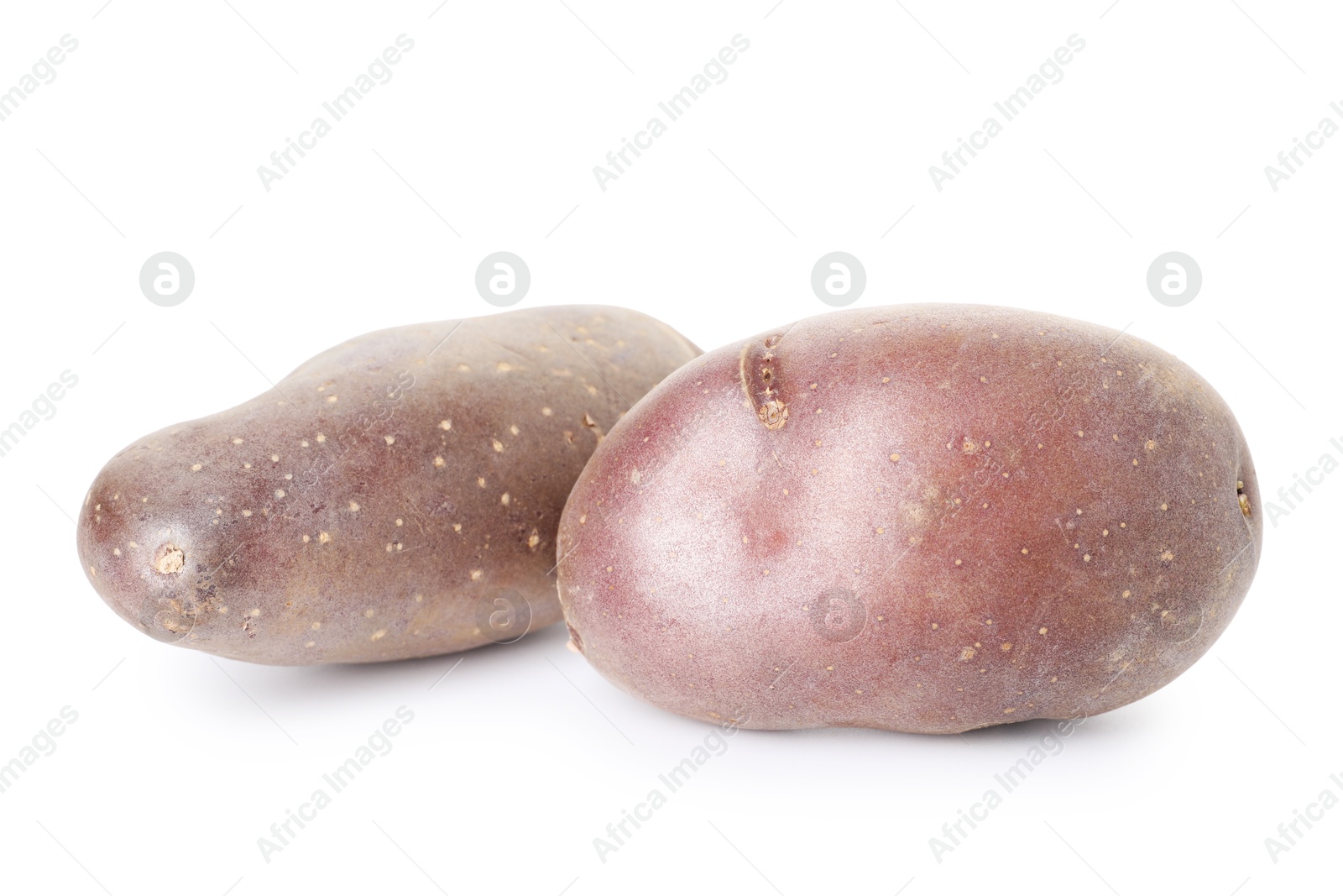 Photo of Fresh ripe red potatoes isolated on white