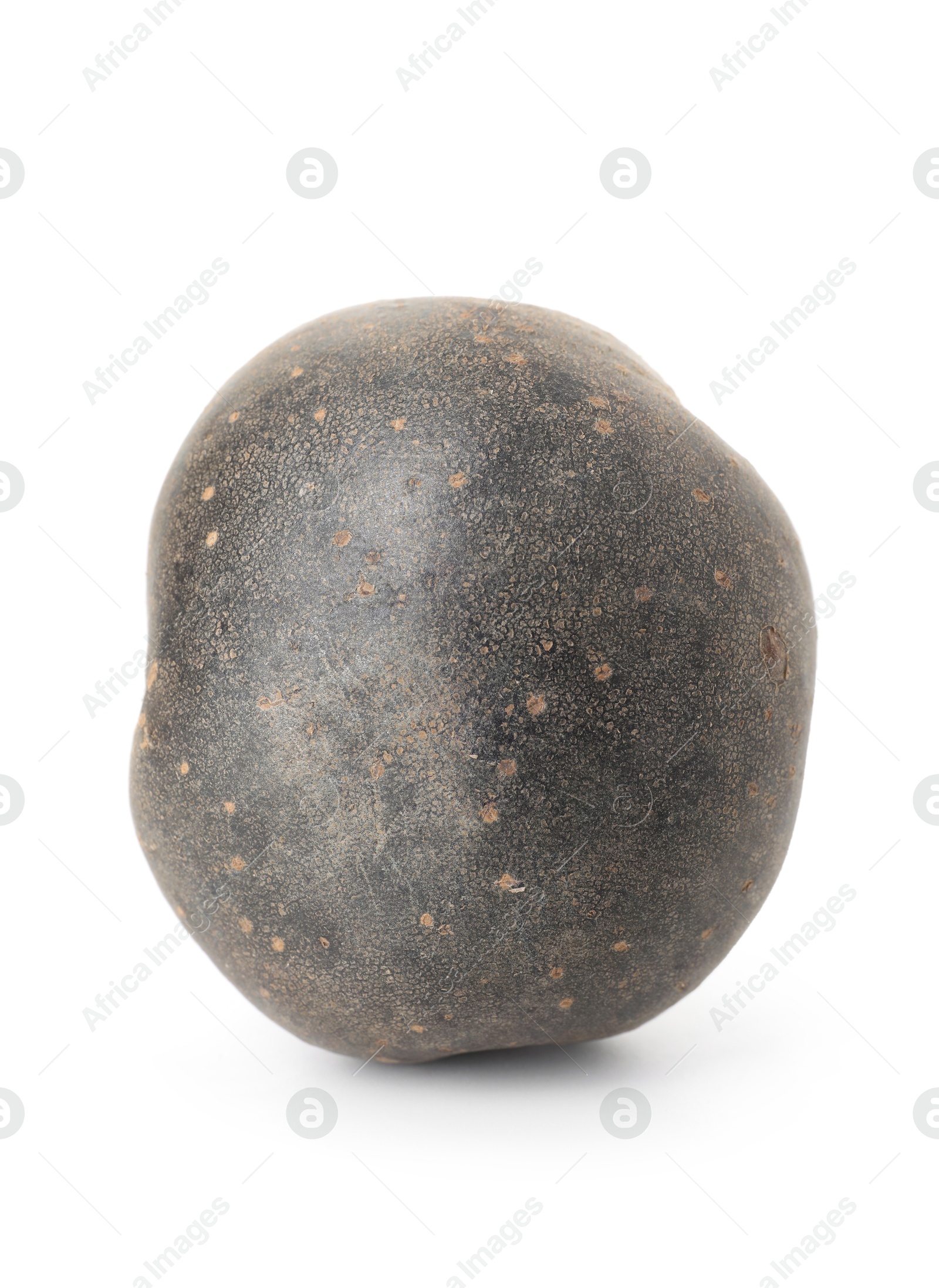 Photo of Fresh ripe purple potato isolated on white