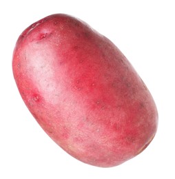 Photo of One whole red potato isolated on white
