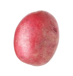 Photo of One whole red potato isolated on white