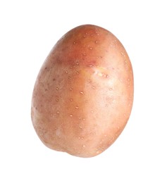 Photo of One whole ripe potato isolated on white