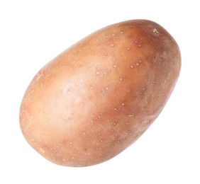 Photo of One whole ripe potato isolated on white