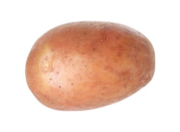Photo of One whole ripe potato isolated on white