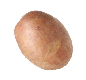 Photo of One whole ripe potato isolated on white