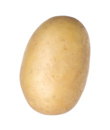 Photo of One whole ripe potato isolated on white