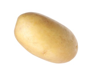 Photo of One whole ripe potato isolated on white