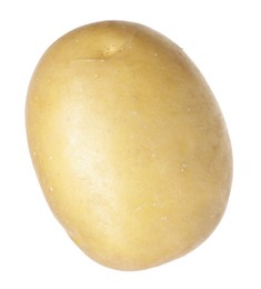 Photo of One whole ripe potato isolated on white