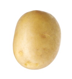 Photo of One whole ripe potato isolated on white