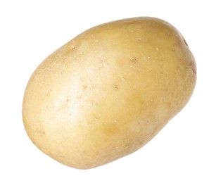 Photo of One whole ripe potato isolated on white