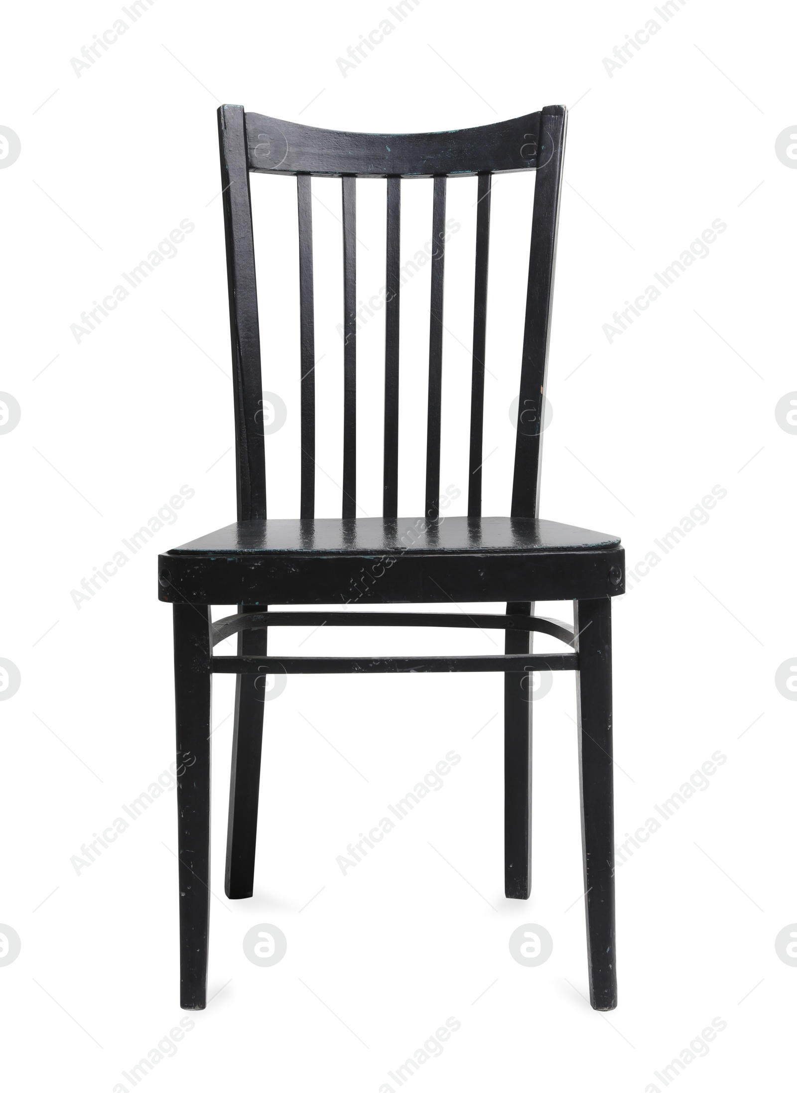 One stylish chair isolated on white. Used stuff Photo of One stylish chair isolated on white. Used stuff