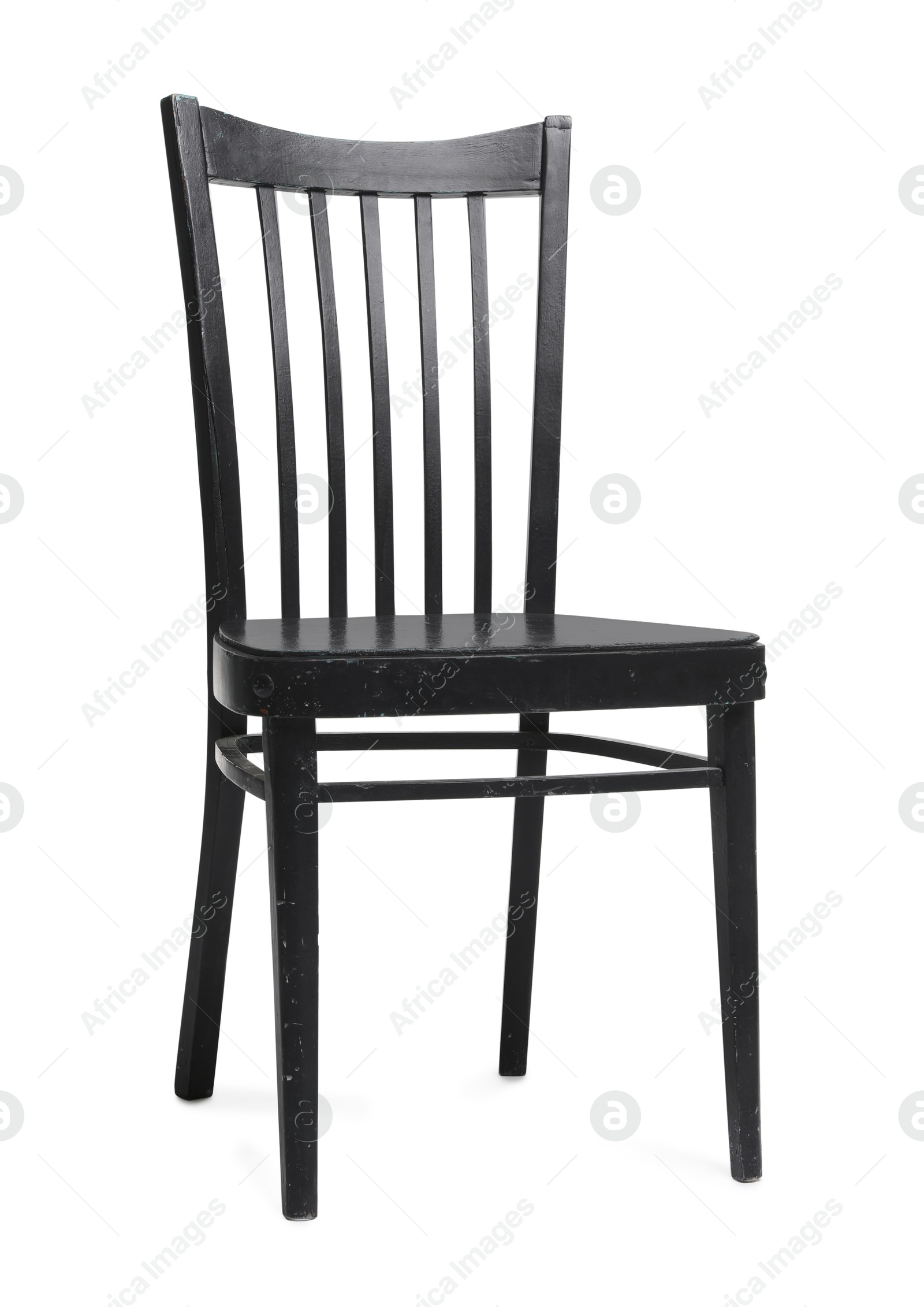 One stylish chair isolated on white. Used stuff Photo of One stylish chair isolated on white. Used stuff