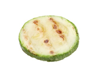 Photo of Delicious grilled courgette slice isolated on white
