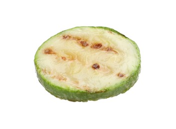 Photo of Delicious grilled courgette slice isolated on white