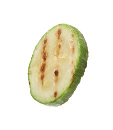 Photo of Delicious grilled courgette slice isolated on white
