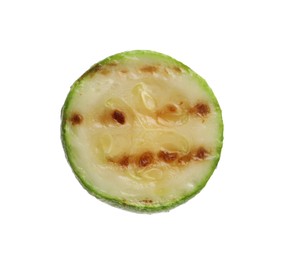 Photo of Delicious grilled courgette slice isolated on white