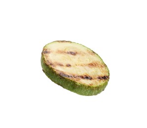 Photo of Delicious grilled courgette slice isolated on white