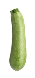 Photo of One fresh ripe zucchini isolated on white