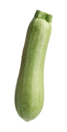 Photo of One fresh ripe zucchini isolated on white