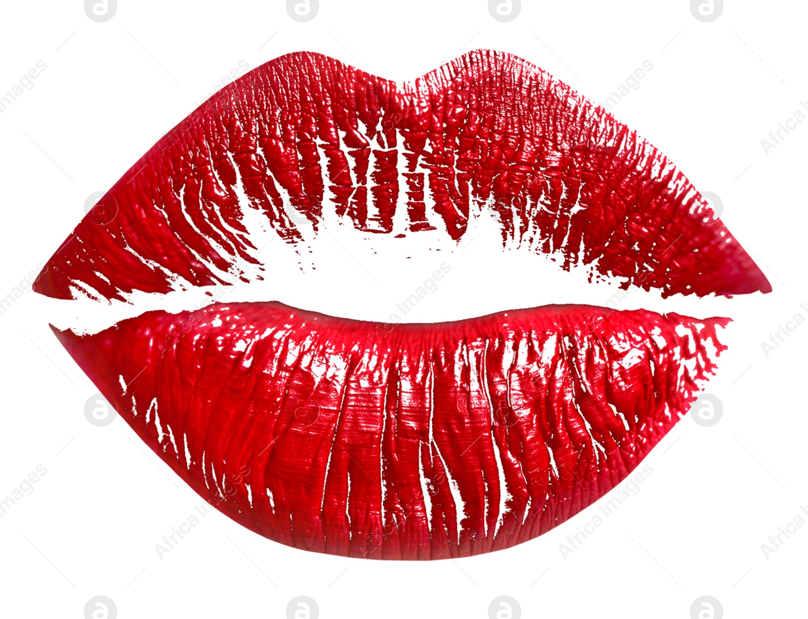 Red lipstick kiss mark on white background Image of Red lipstick kiss mark on white background