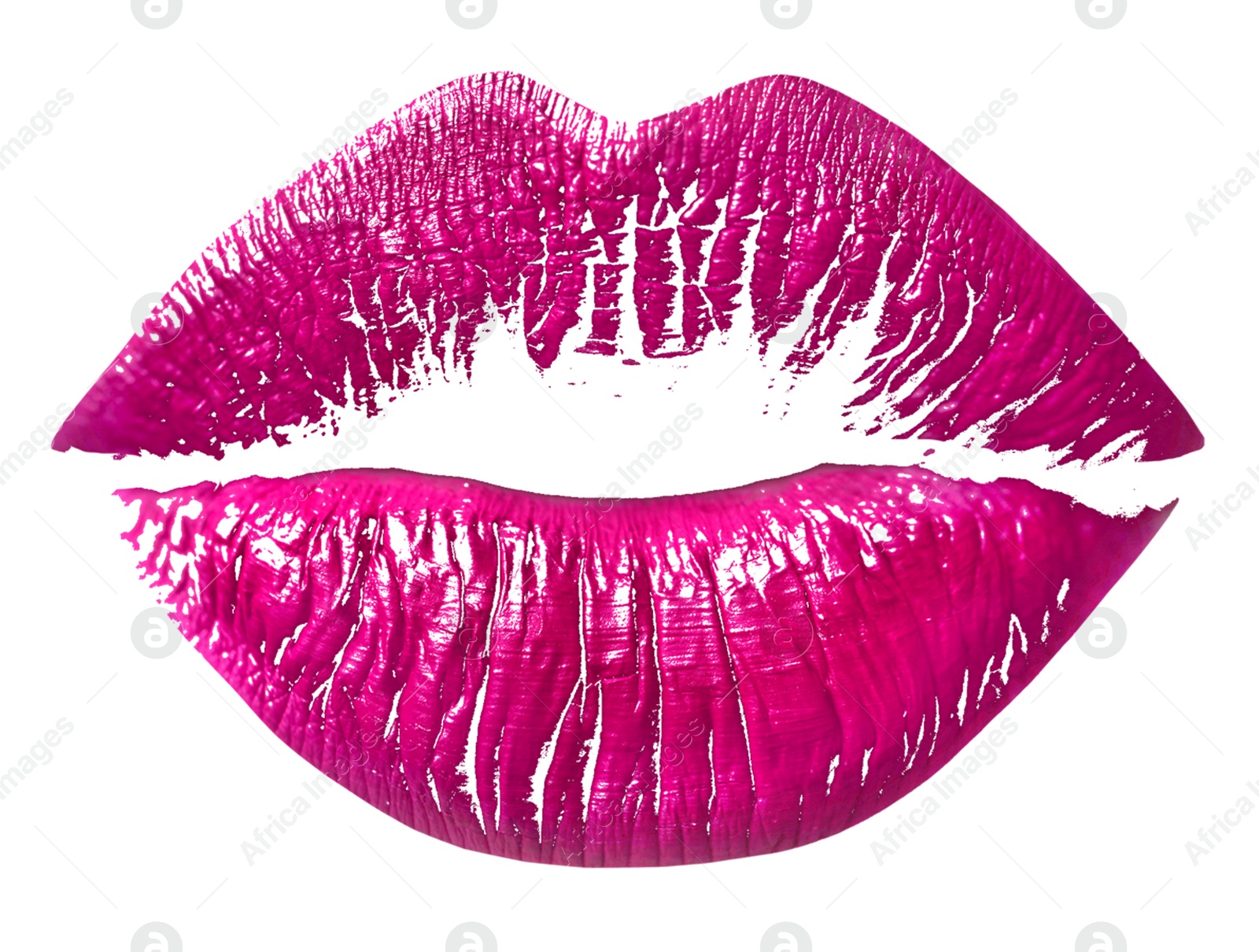 Bright lipstick kiss mark on white background Image of Bright lipstick kiss mark on white background