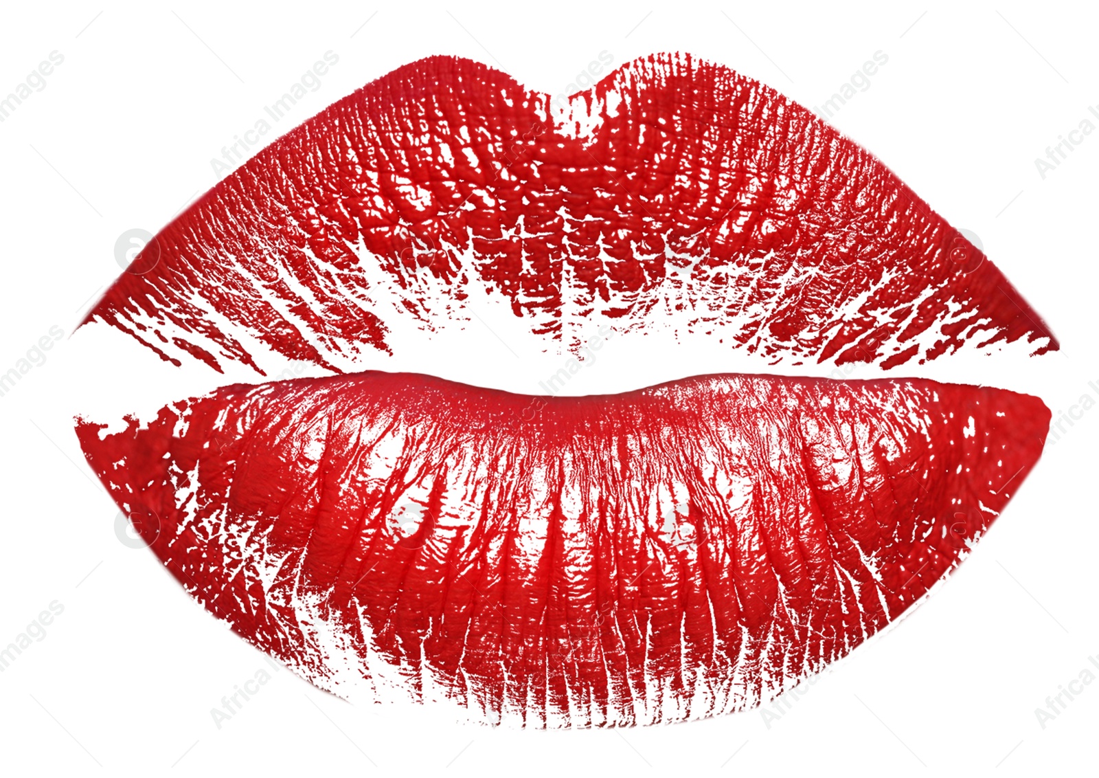 Red lipstick kiss mark on white background Image of Red lipstick kiss mark on white background