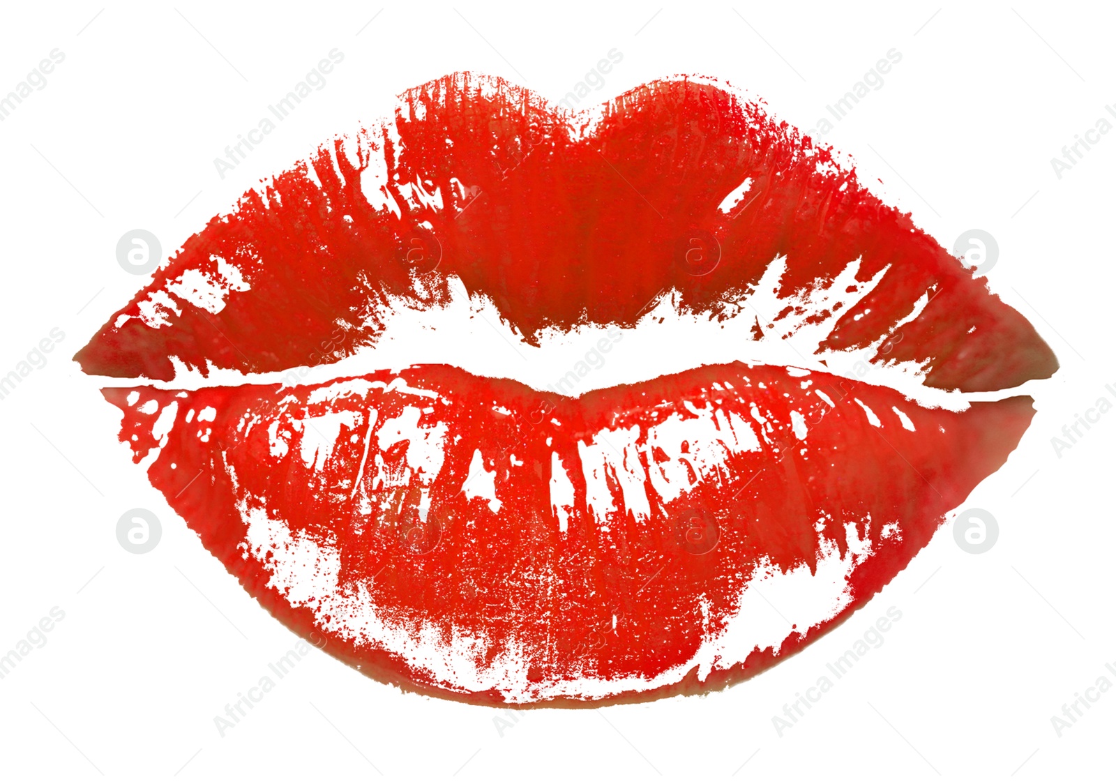 Red lipstick kiss mark on white background Image of Red lipstick kiss mark on white background