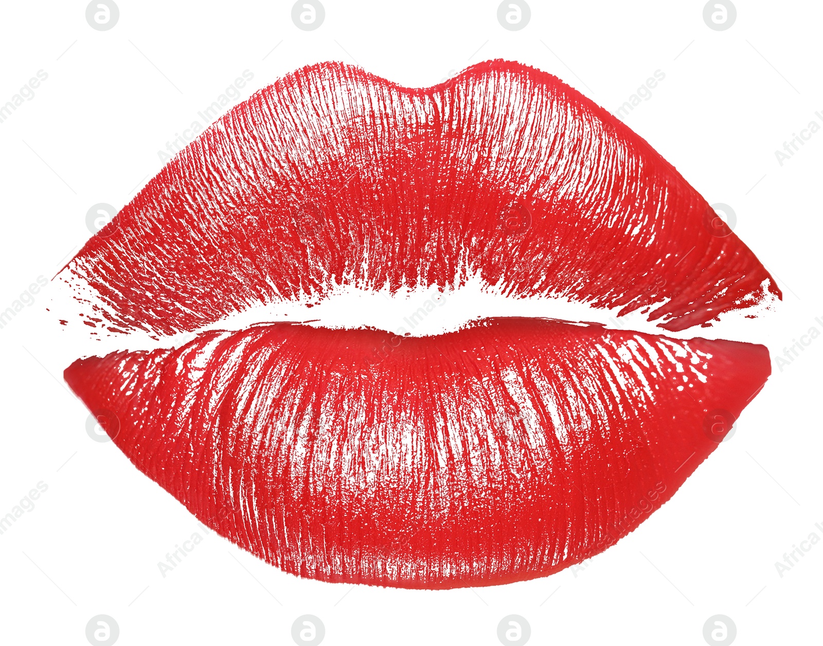 Red lipstick kiss mark on white background Image of Red lipstick kiss mark on white background