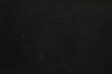 Photo of Black chalkboard as background, closeup. Space for text