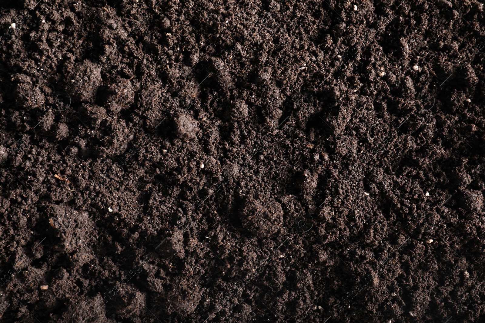 Fresh soil as background, top view. Organic matter Photo of Fresh soil as background, top view. Organic matter