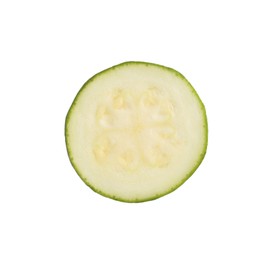 Photo of Piece of fresh zucchini isolated on white