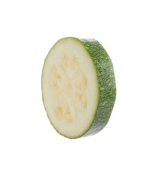 Photo of Piece of fresh zucchini isolated on white