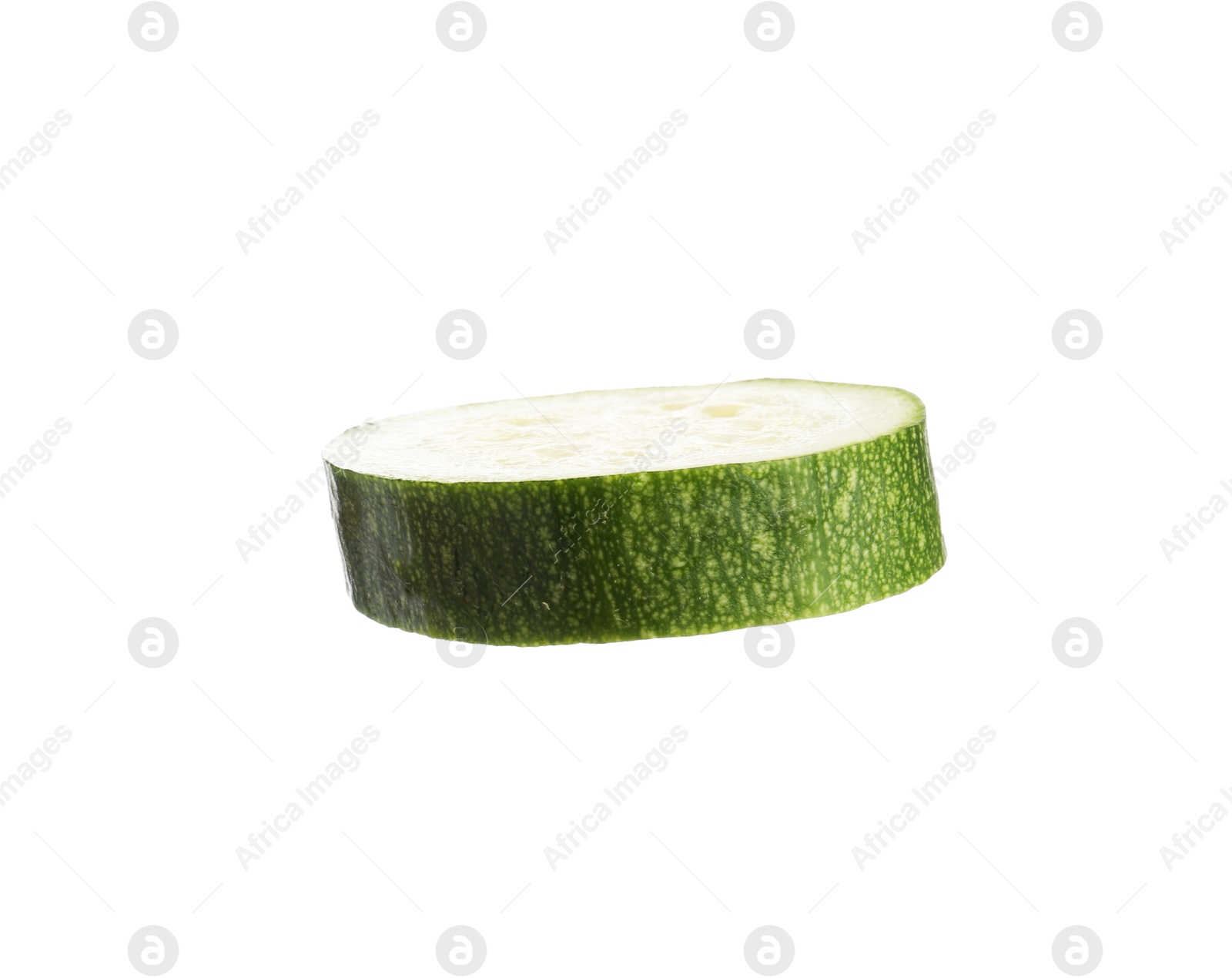 Piece of fresh zucchini isolated on white Photo of Piece of fresh zucchini isolated on white