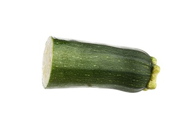 Photo of Piece of fresh zucchini isolated on white