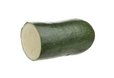 Photo of Piece of fresh zucchini isolated on white