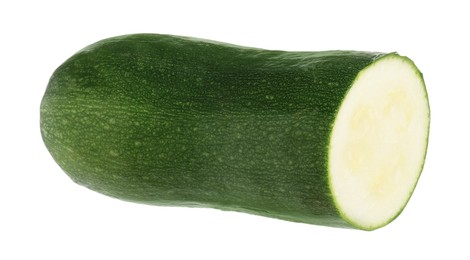 Photo of Piece of fresh zucchini isolated on white