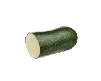 Photo of Piece of fresh zucchini isolated on white