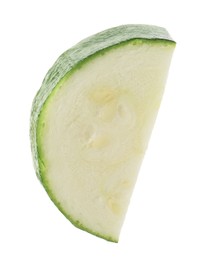 Photo of Piece of fresh zucchini isolated on white